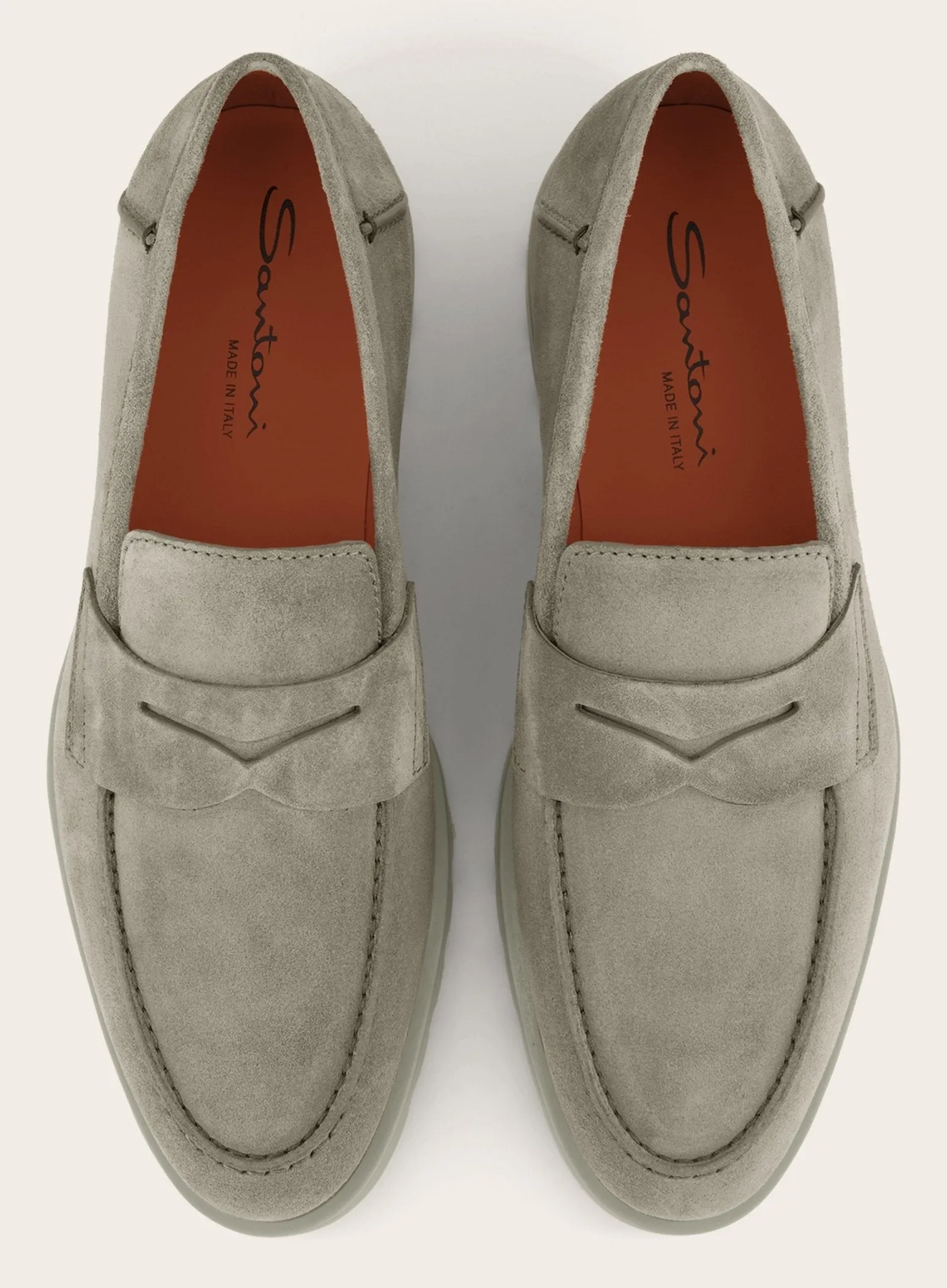 Rock penny loafers van kalfssuède