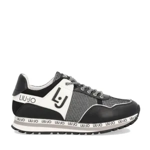 Scarpe Donna LIU JO linea Wonder 6 Sneakers Nere con Inserti in Nylon e Logo