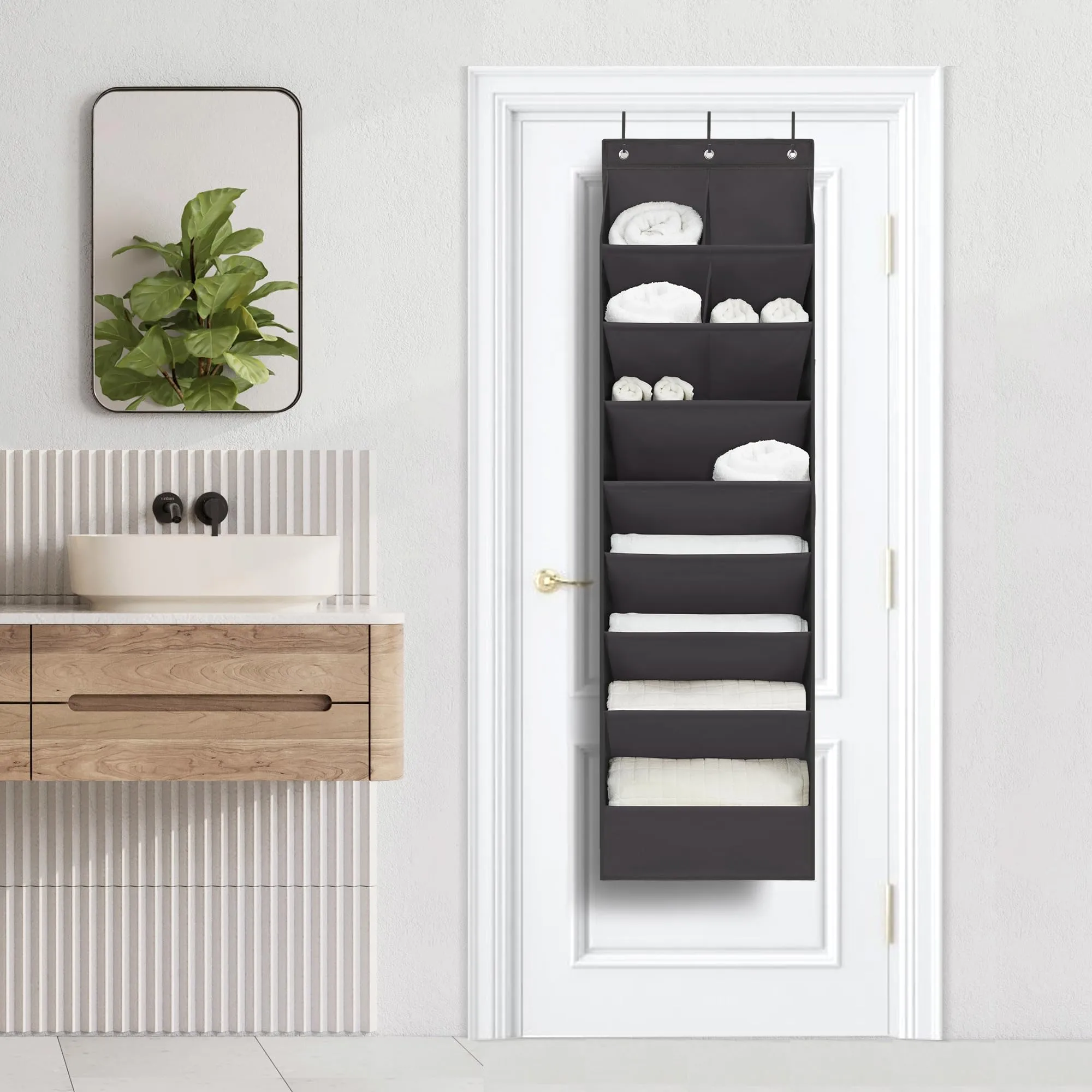Shoe Organizer with 6 Large Pockets, Over Door