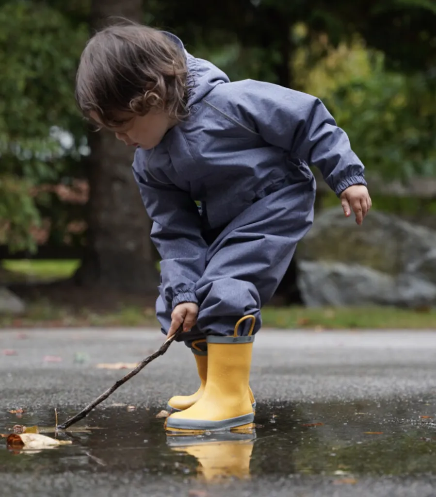 Size 5.5: Jan & Jul YELLOW Puddle Dry Loop Handle Rain Boots NEW