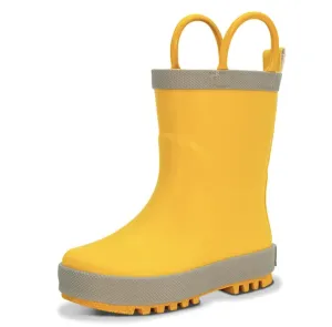 Size 5.5: Jan & Jul YELLOW Puddle Dry Loop Handle Rain Boots NEW