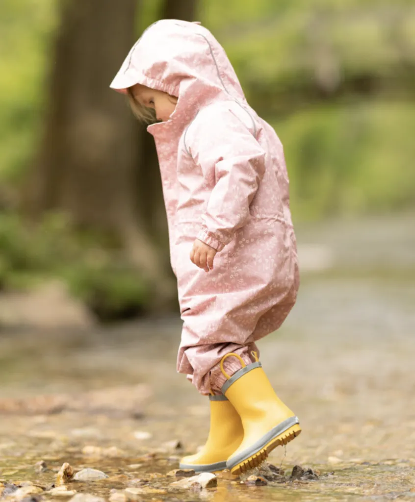 Size 5.5: Jan & Jul YELLOW Puddle Dry Loop Handle Rain Boots NEW