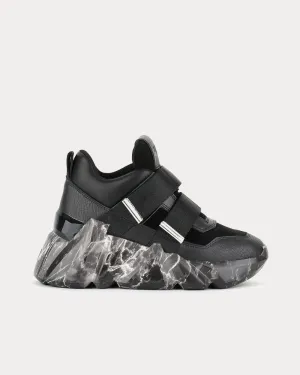 Space Kick Black Mid Top Sneakers