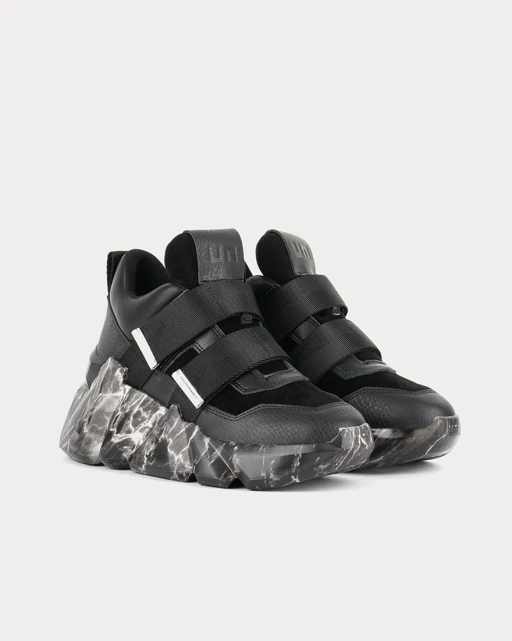 Space Kick Black Mid Top Sneakers