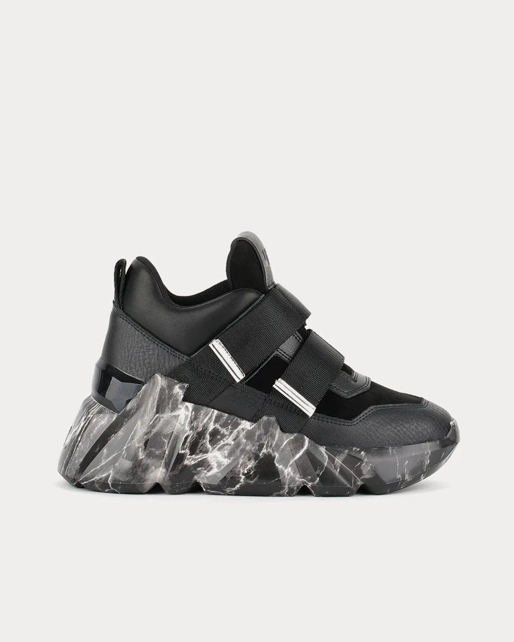 Space Kick Black Mid Top Sneakers