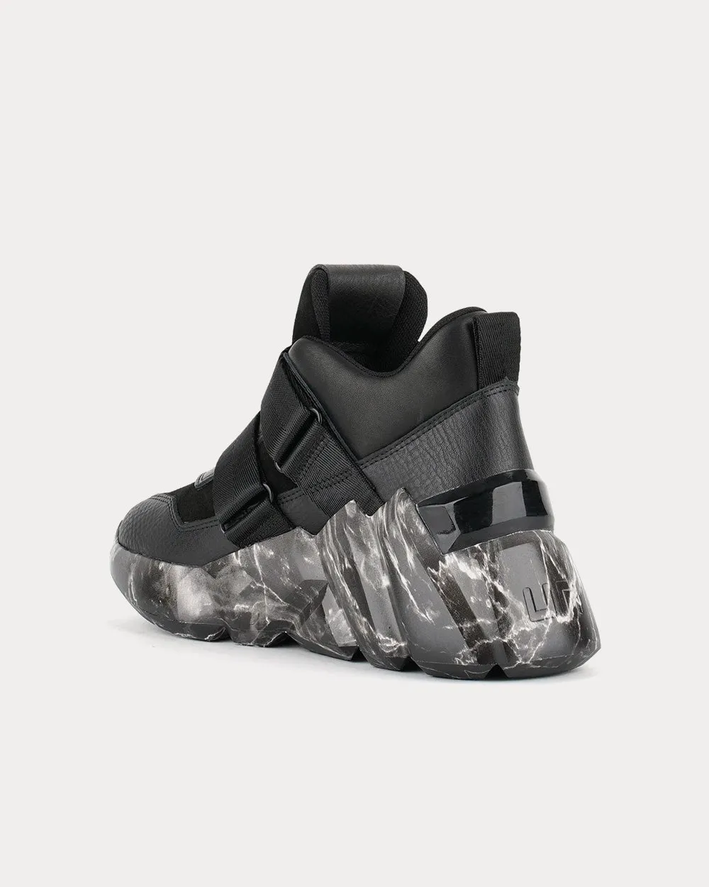 Space Kick Black Mid Top Sneakers