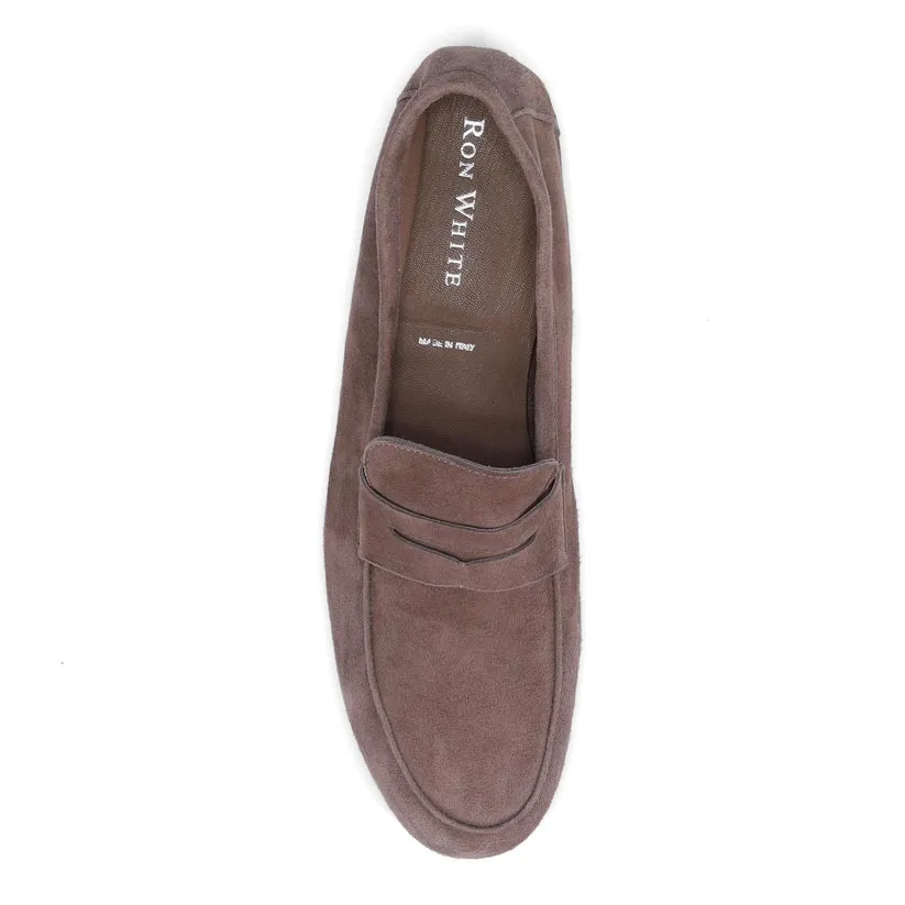 Suede Penny Loafer - Ash