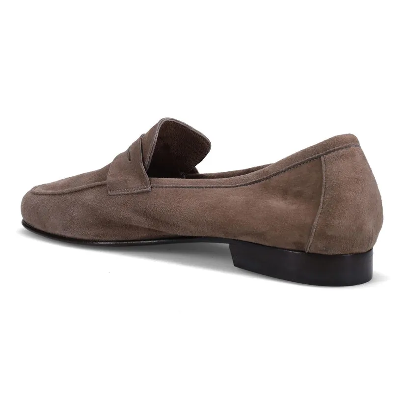 Suede Penny Loafer - Ash
