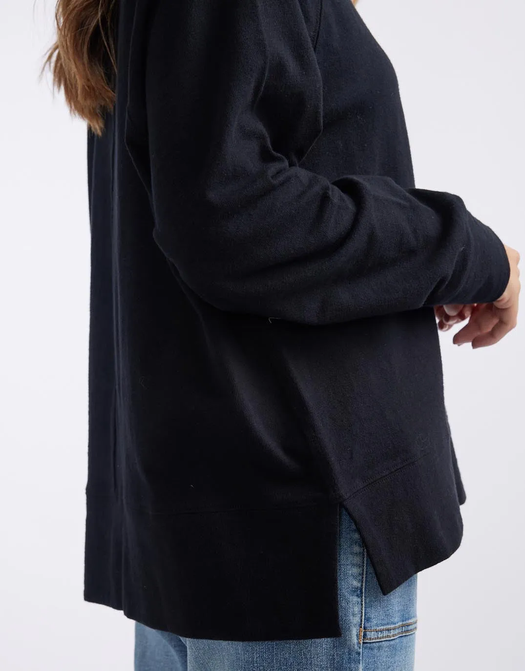 Sunset Throw On Top - Black