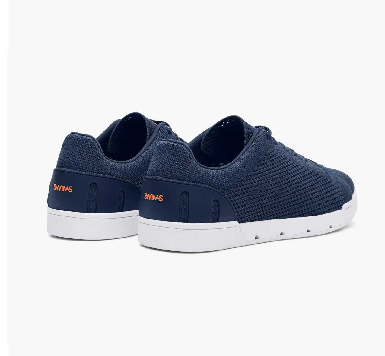 SWIMS BREEZE TENNIS KNIT SHOES- NAVY/WHITE