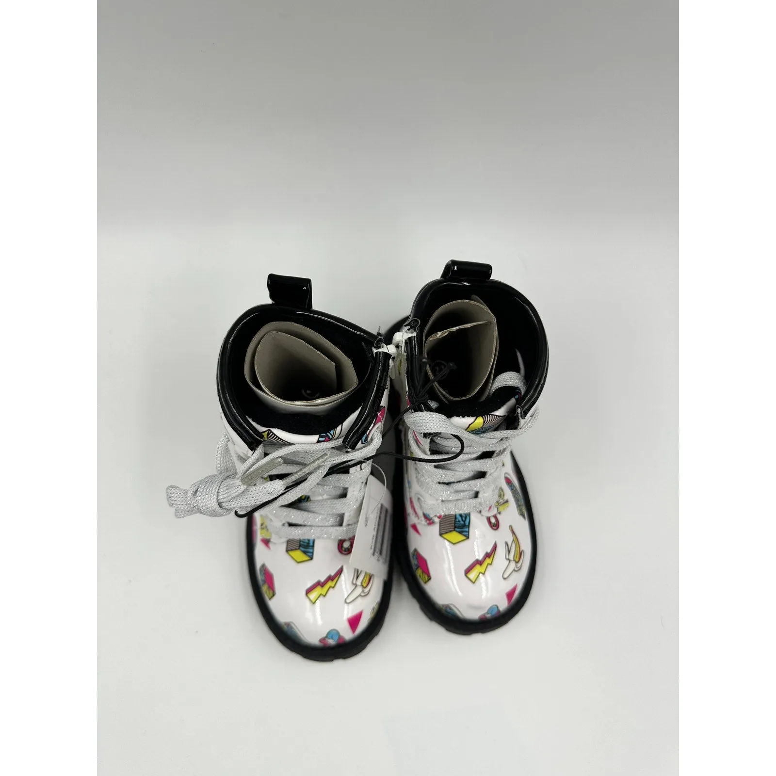 Toddler Size 7, 90s Rain Boot, Feat. Pop Images, Lace Up with Side Zipper