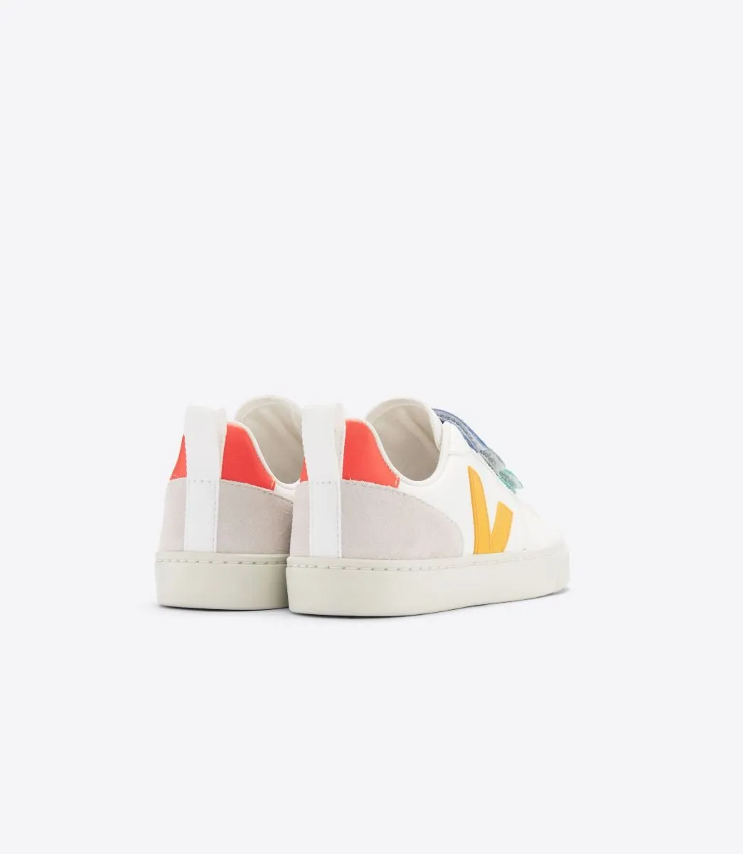 V-10 Leather Multico White Ouro - أحذية