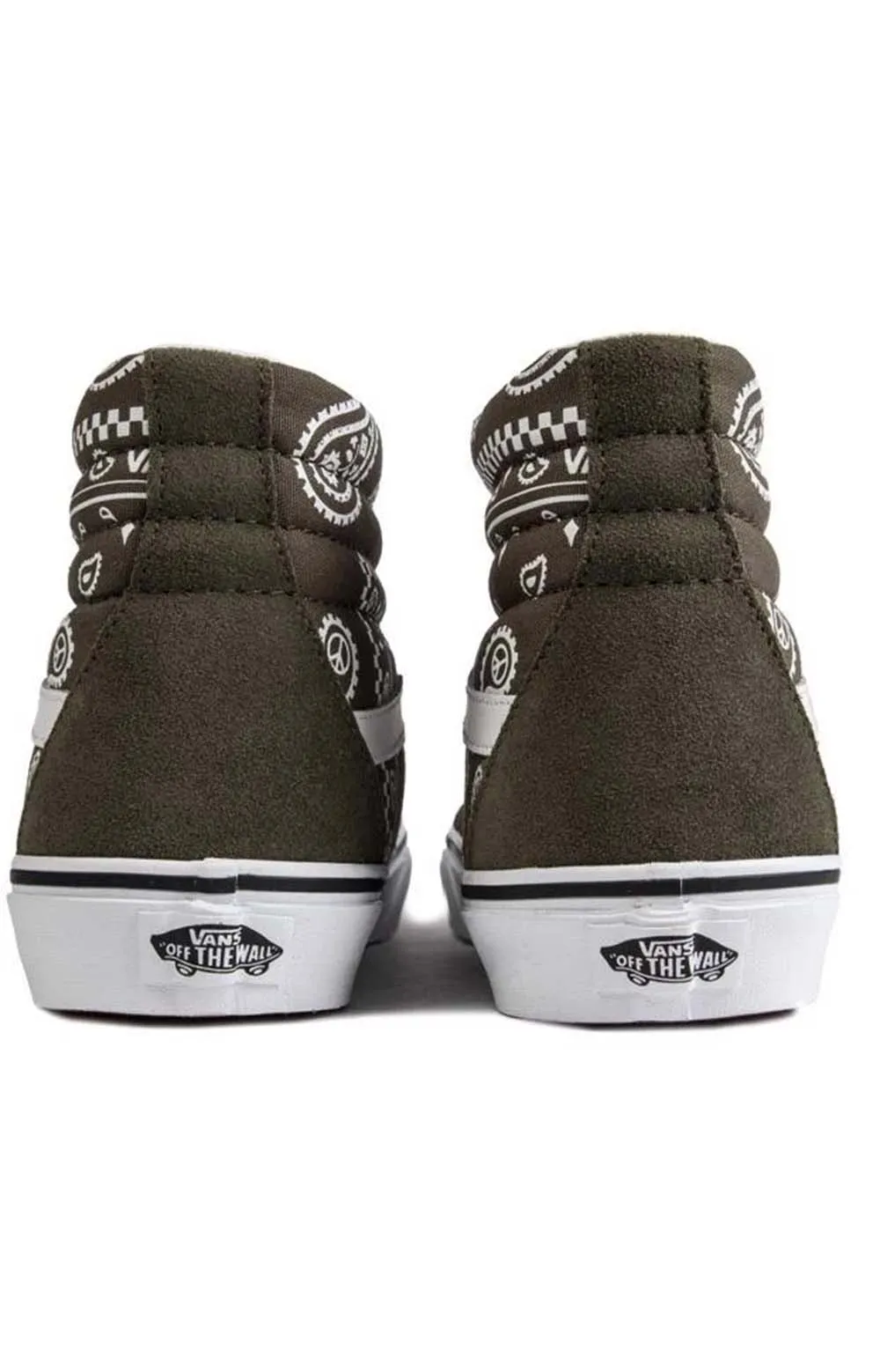 Vans Sk8 Hi Men's Canvas Sneakers Grape Leaf Paisley