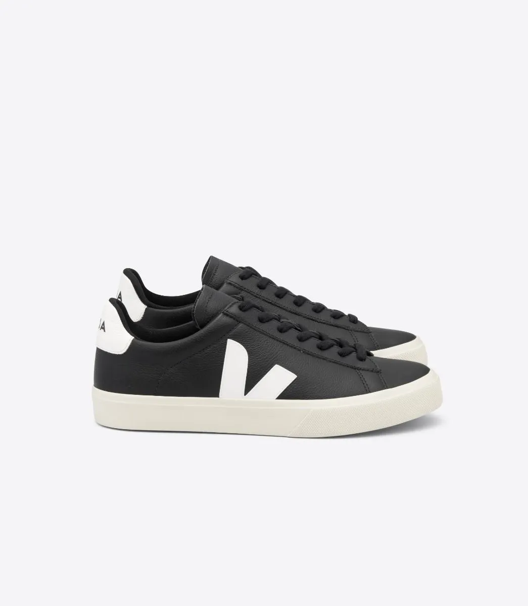VEJA - Campo Chromefree Leather Sneaker - Black/White