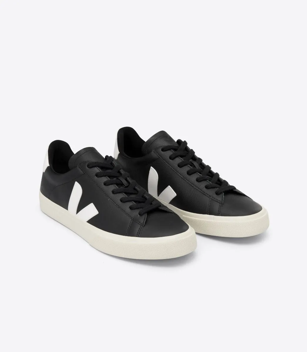 VEJA - Campo Chromefree Leather Sneaker - Black/White