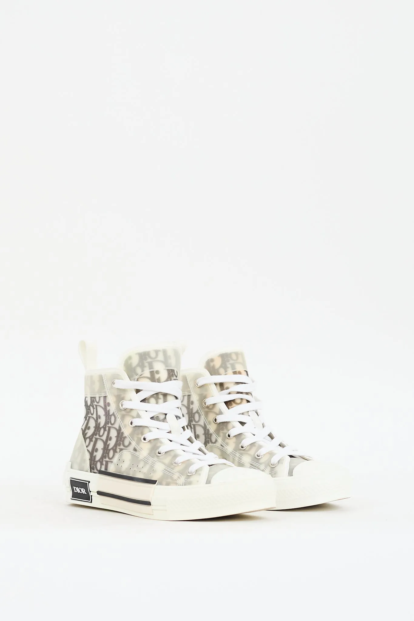 White & Black B23 Oblique Monogram Sneaker