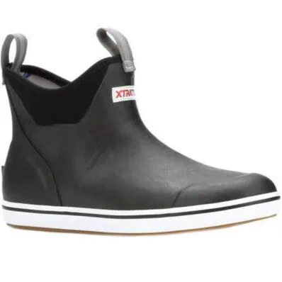 WOMEN'S 6" ANKLE DECK BOOT - BLACK
