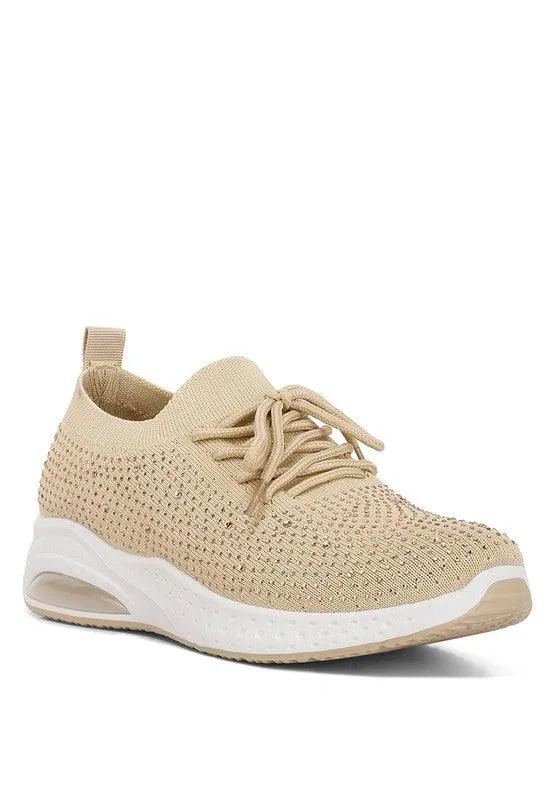 Women's Tennis Shoes Elizha Stud Embellished Lace Up