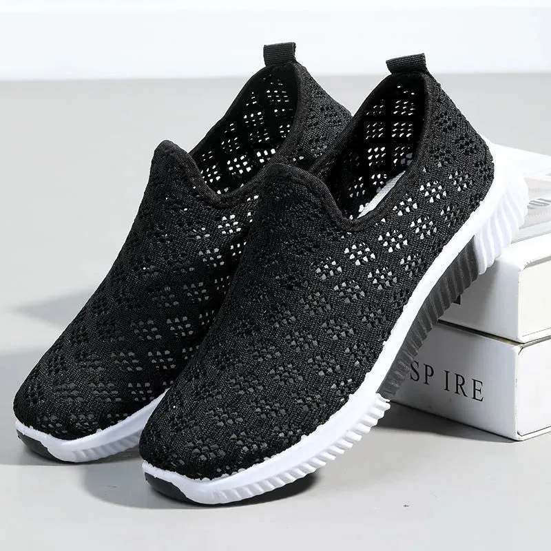 xakxx One Piece Dropshipping Female Tennis Shoes Sandals Casual Shoes Korean New Summer Mesh Surface White Shoes Lace Canvas Women's Shoes