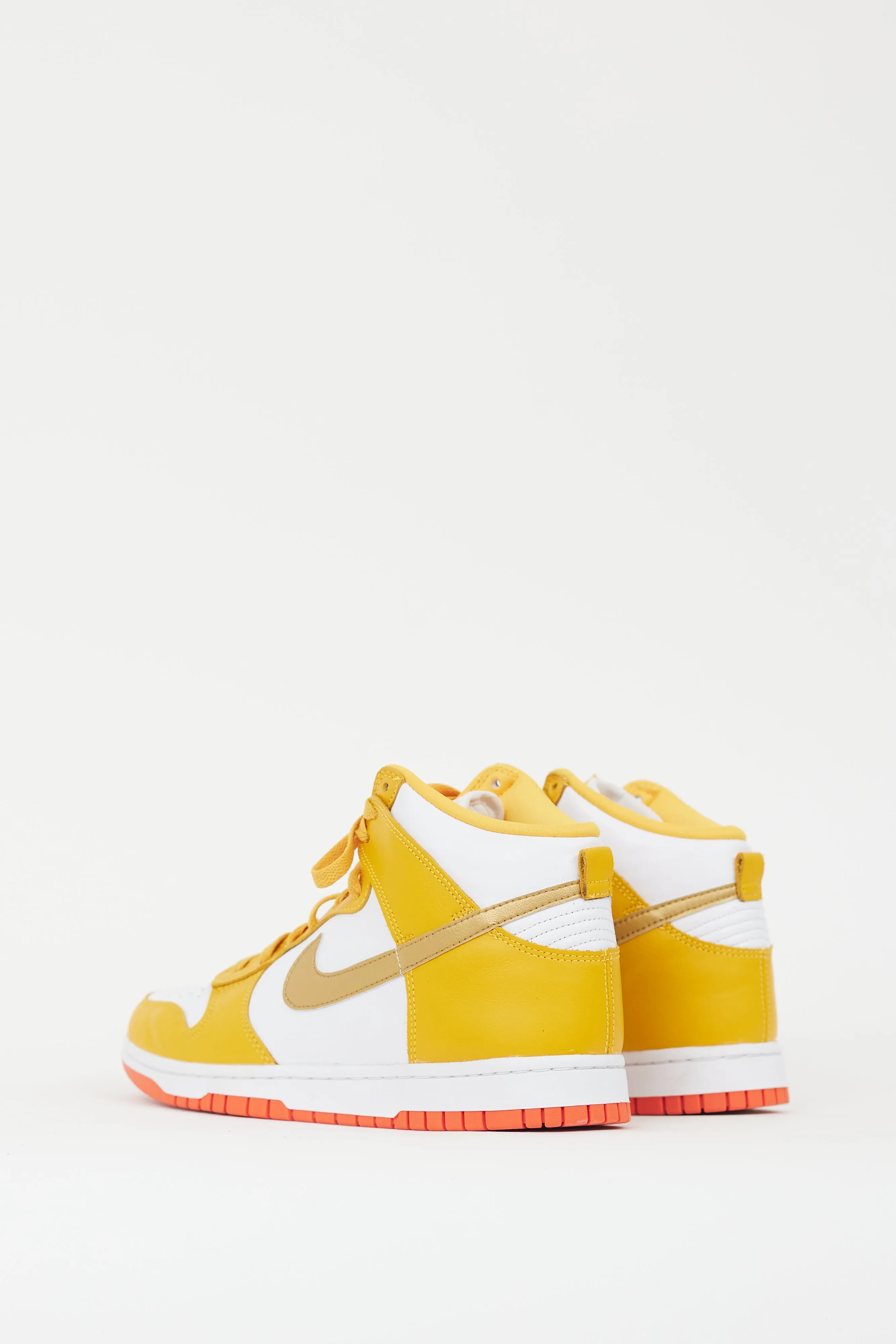 Yellow & White Dunk High Retro Sneaker